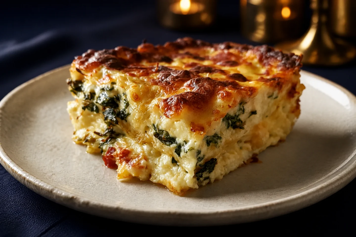 Lasaña de vegetales gratinada